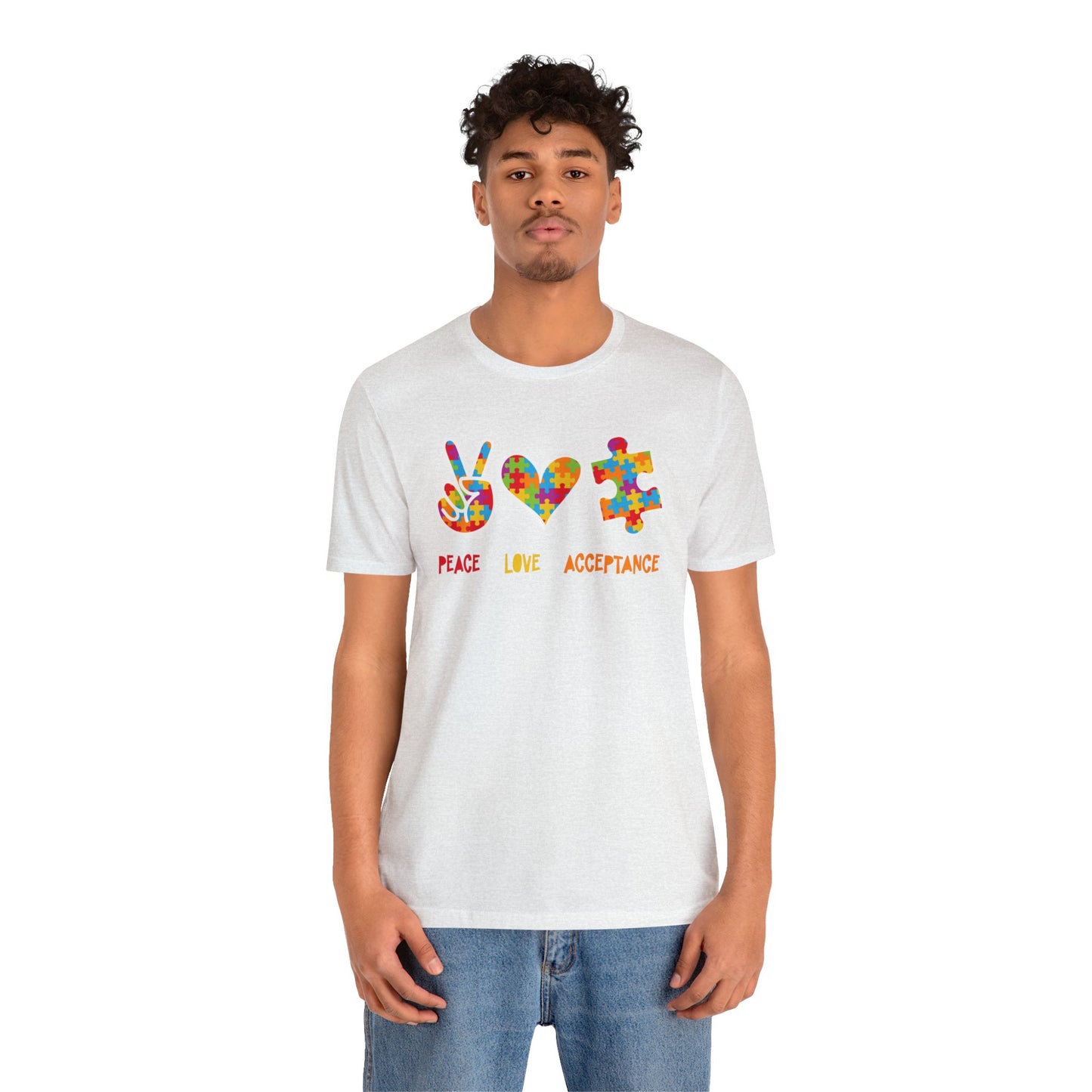 Peace, Love, Acceptance Unisex Jersey Tee