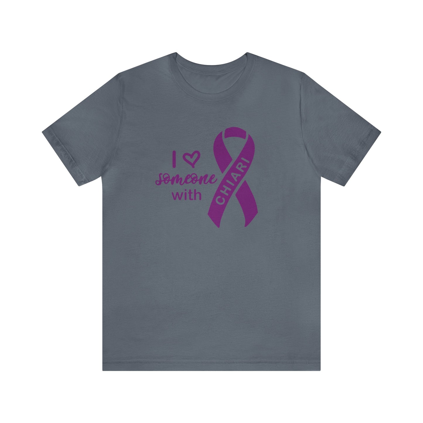 I love someone w/Chiari Unisex Jersey Tee