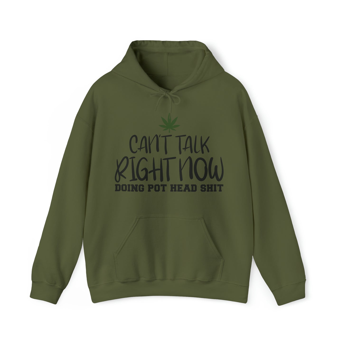 Cant Talk Right Now Pothead Unisex Blend™ Hooded Sweatshirt