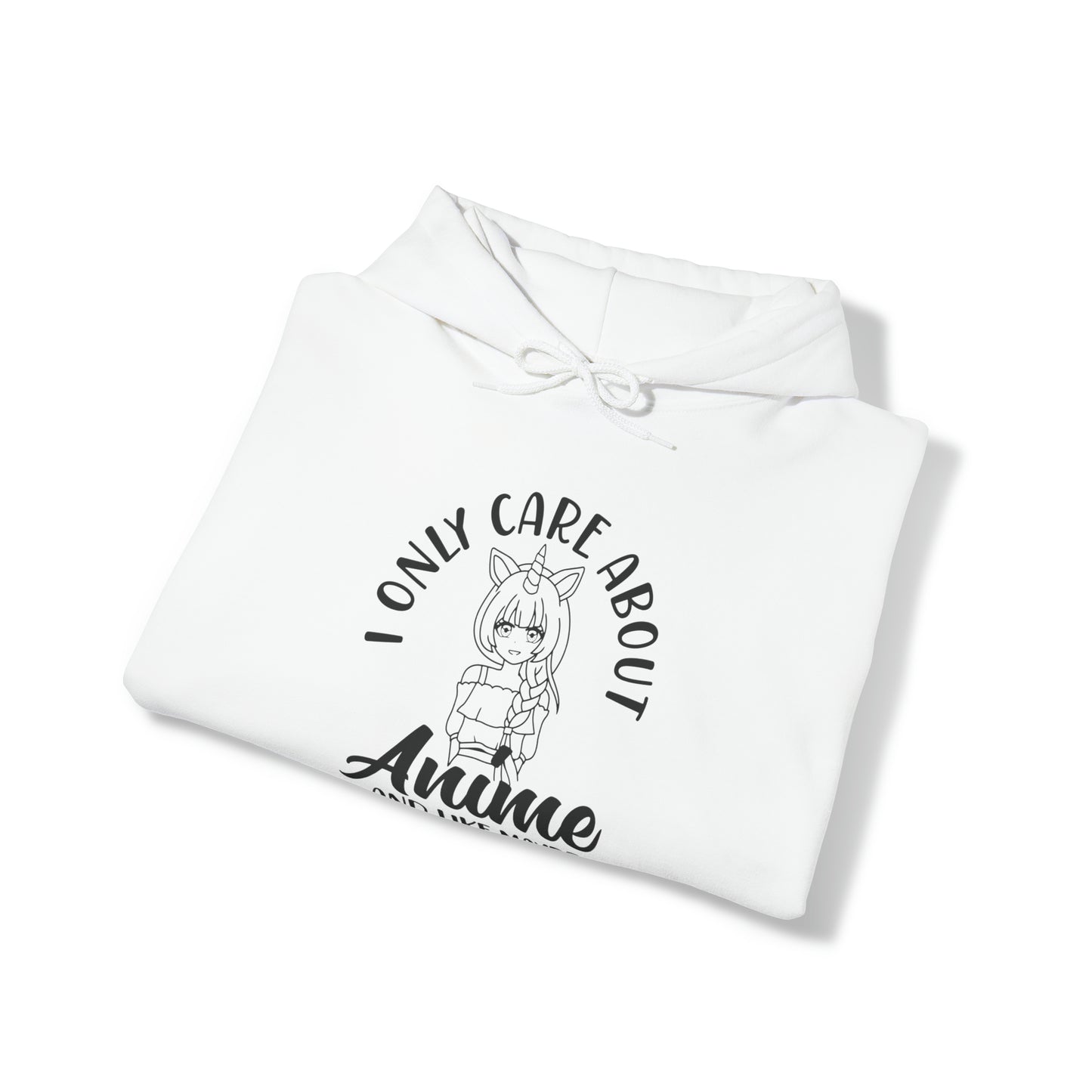 I Only Care About Anime Unisex Blend™ Hooded Sweatshirt