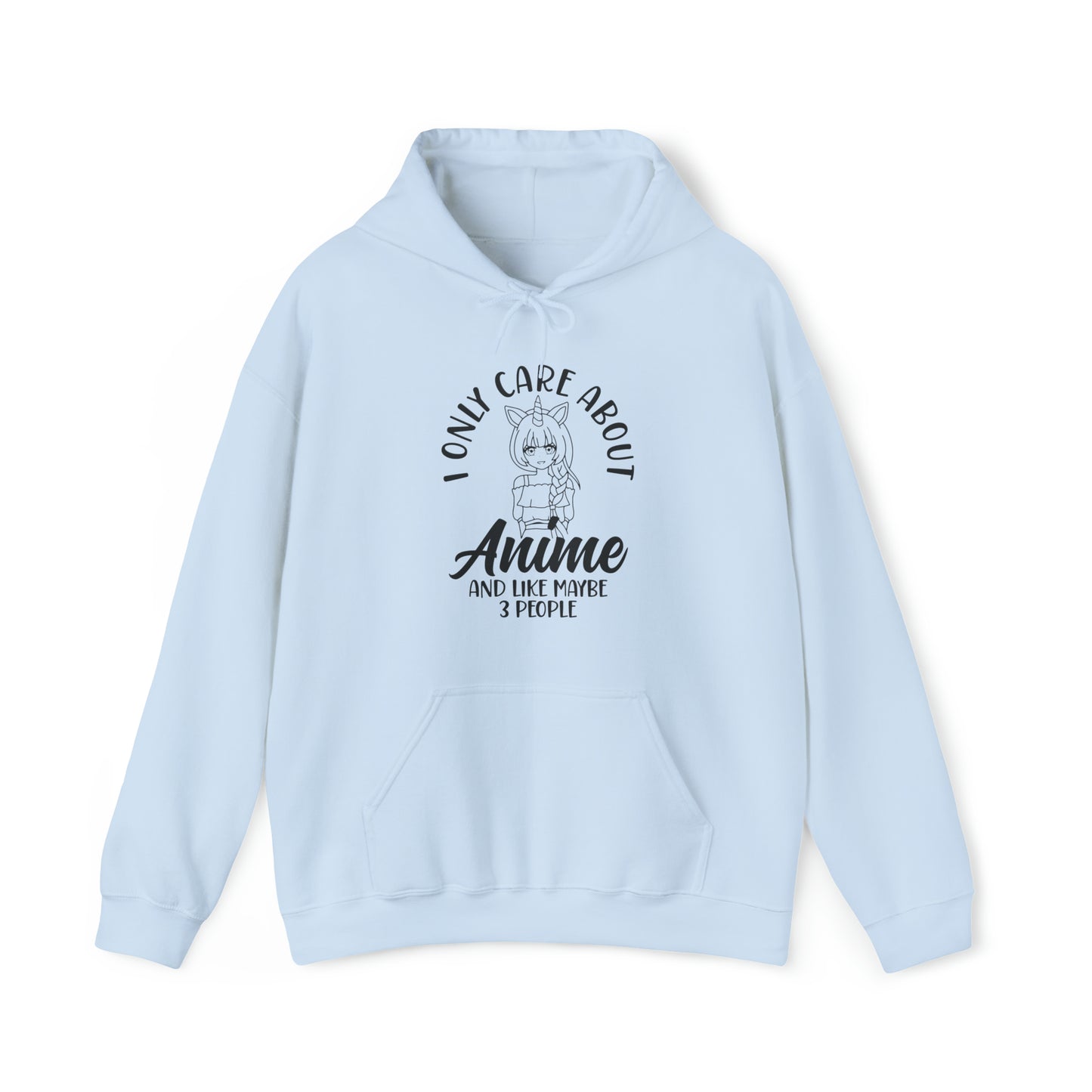 I Only Care About Anime Unisex Blend™ Hooded Sweatshirt