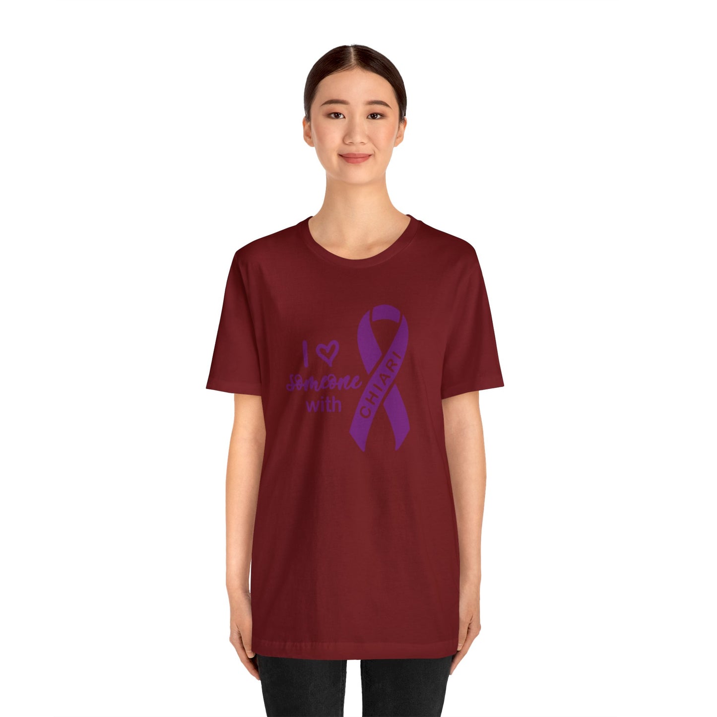 I love someone w/Chiari Unisex Jersey Tee