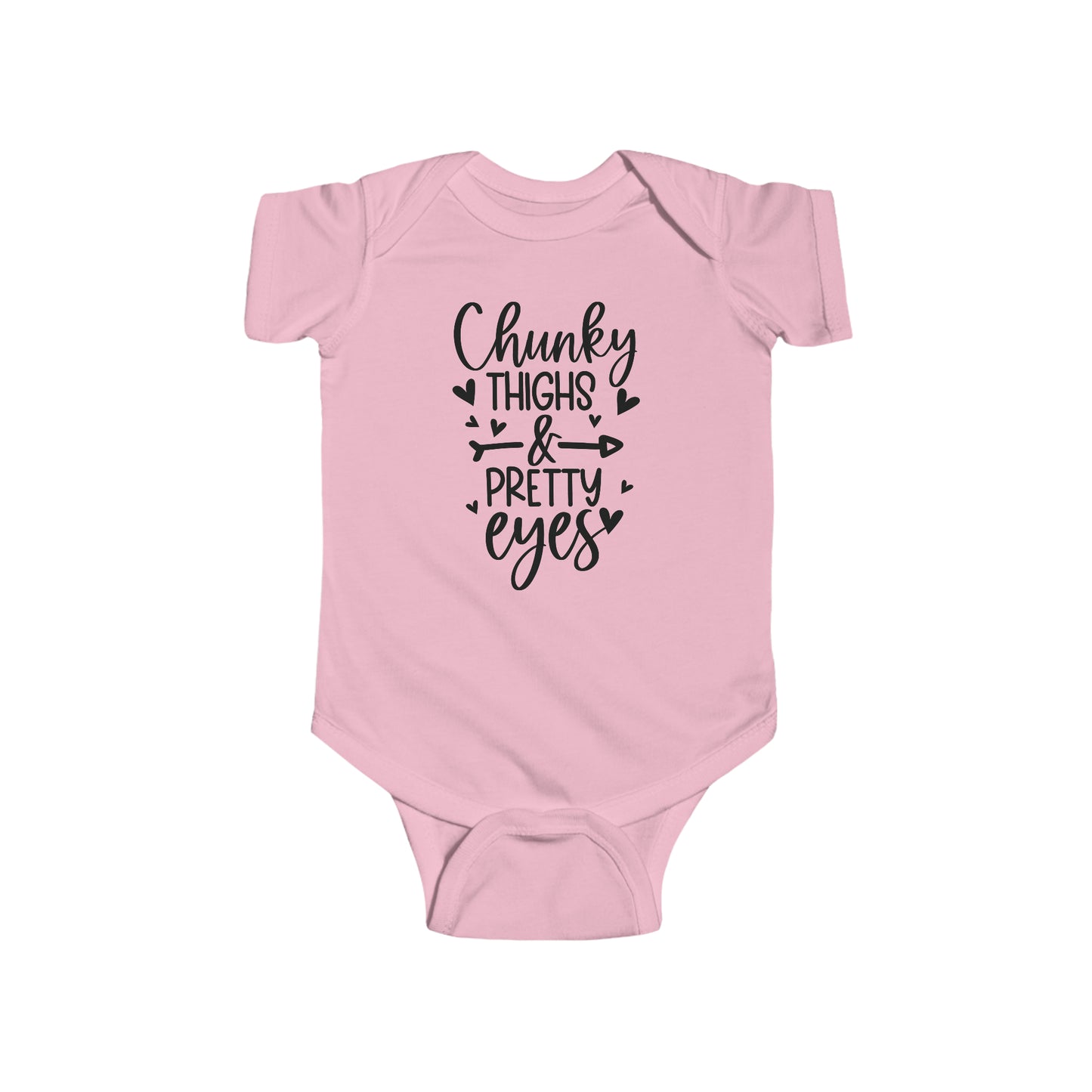 Chunky Thighs & Pretty Eyes Infant Jersey Bodysuit Onesie