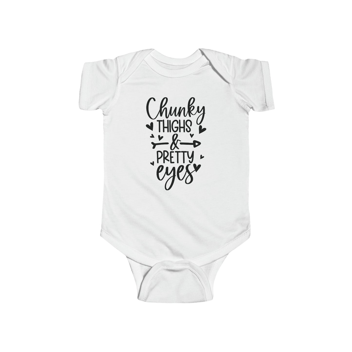 Chunky Thighs & Pretty Eyes Infant Jersey Bodysuit Onesie