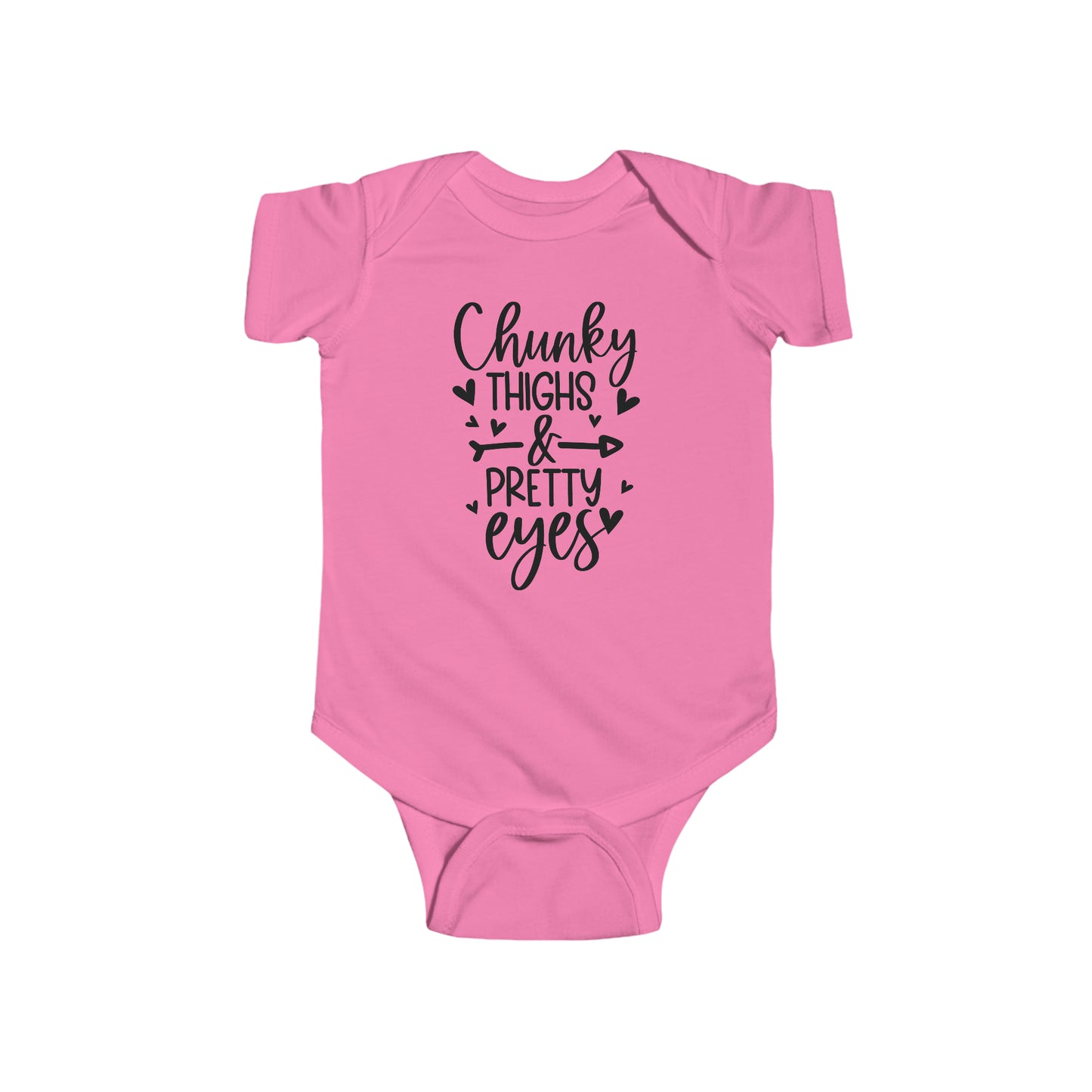 Chunky Thighs & Pretty Eyes Infant Jersey Bodysuit Onesie