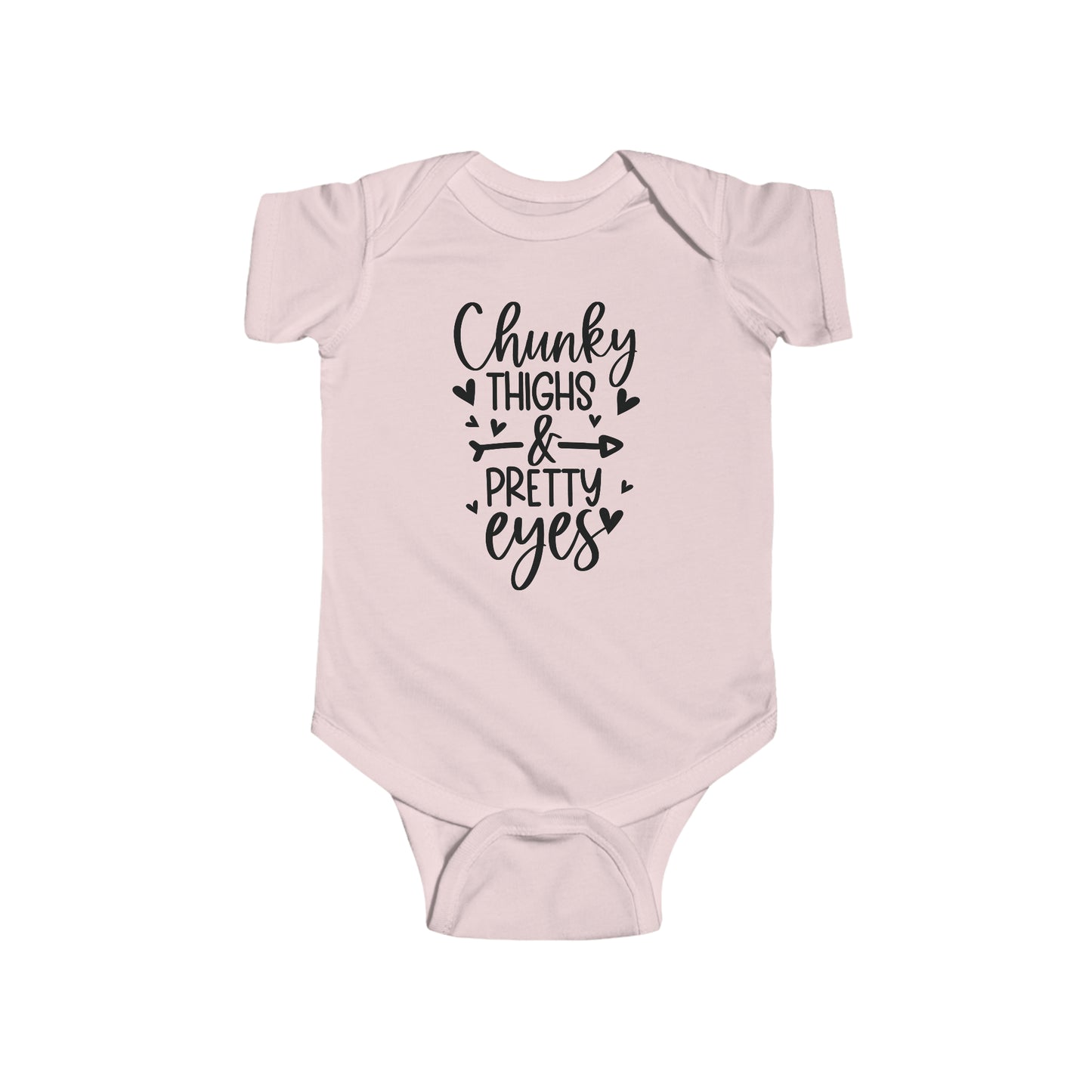 Chunky Thighs & Pretty Eyes Infant Jersey Bodysuit Onesie