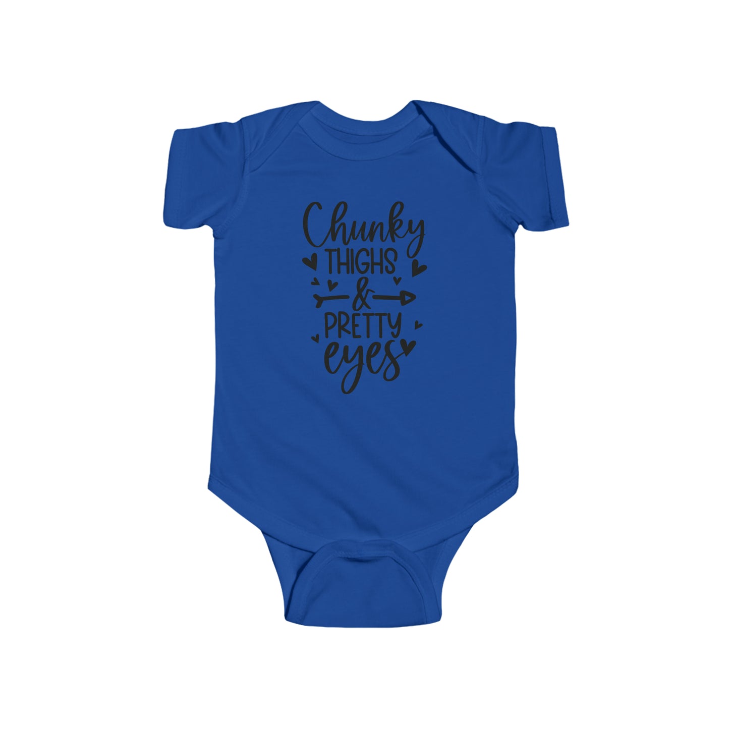 Chunky Thighs & Pretty Eyes Infant Jersey Bodysuit Onesie