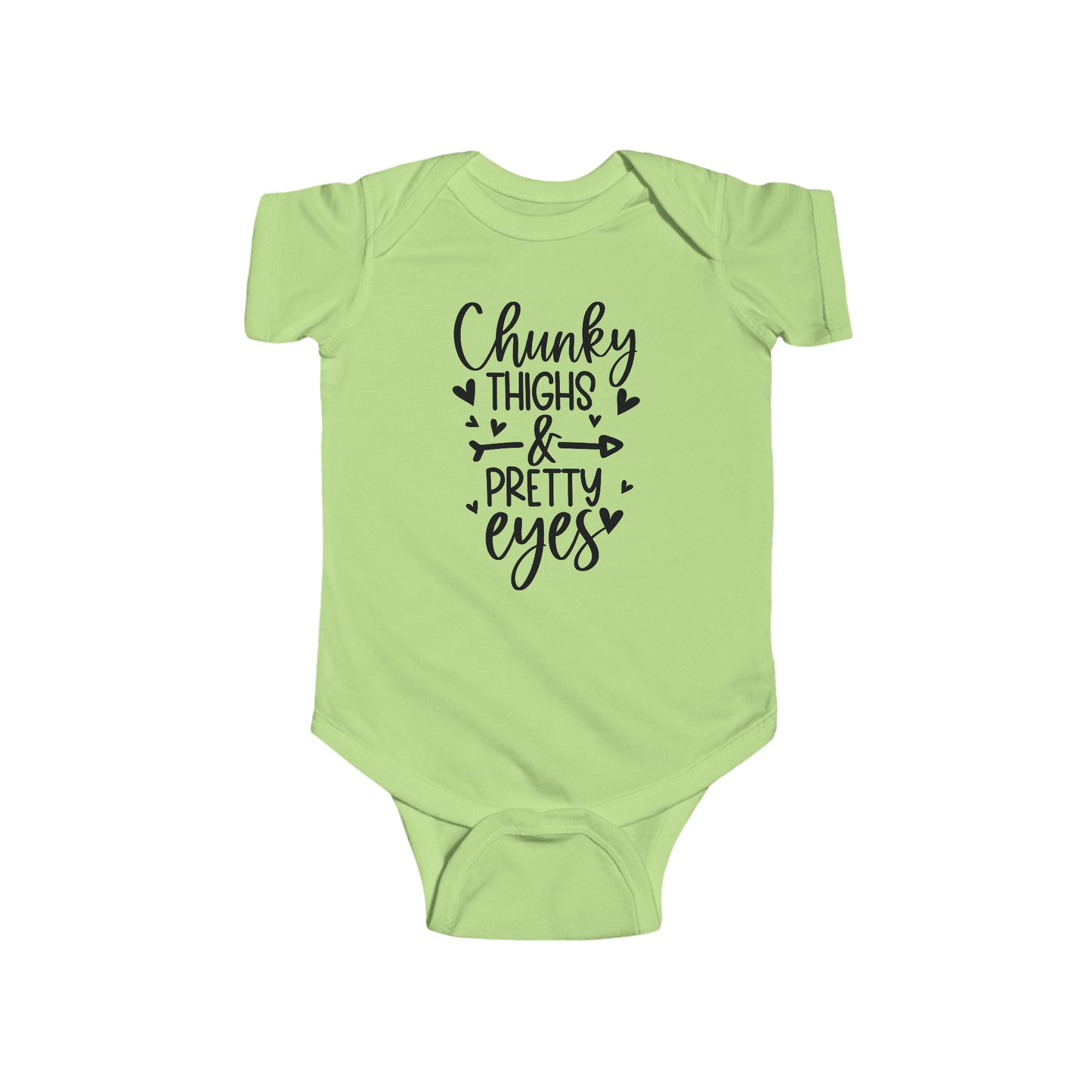 Chunky Thighs & Pretty Eyes Infant Jersey Bodysuit Onesie