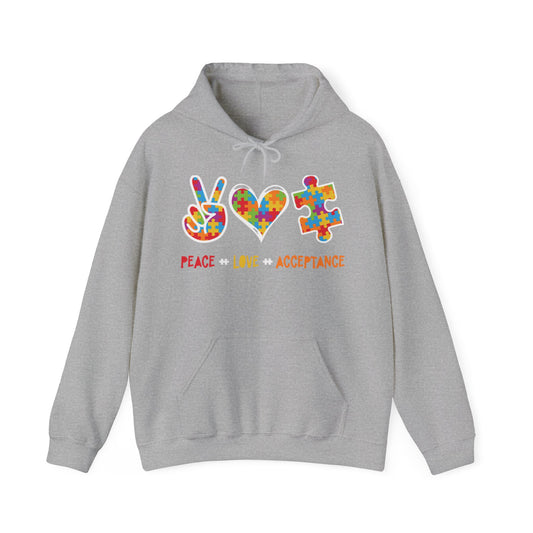 Peace Love Acceptance Heavy Blend™ Hooded Sweatshirt