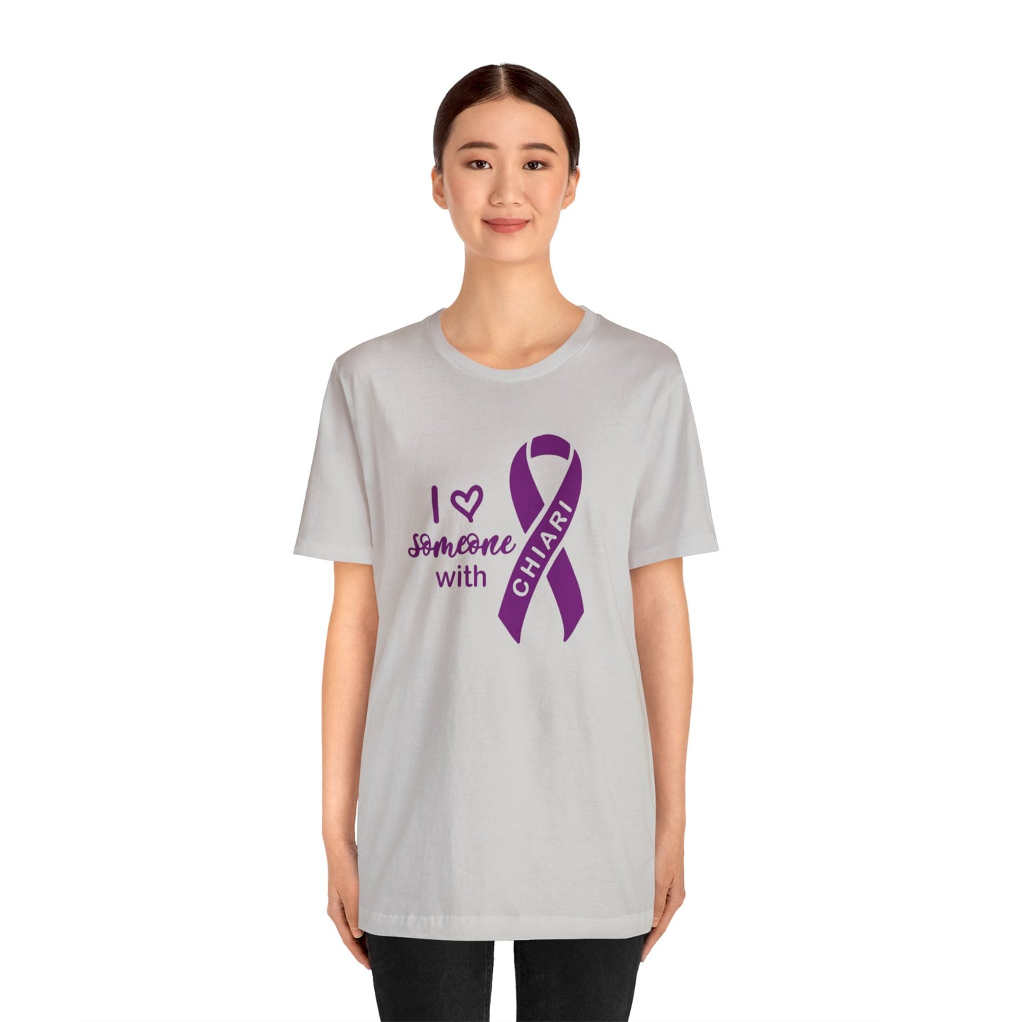 I love someone w/Chiari Unisex Jersey Tee