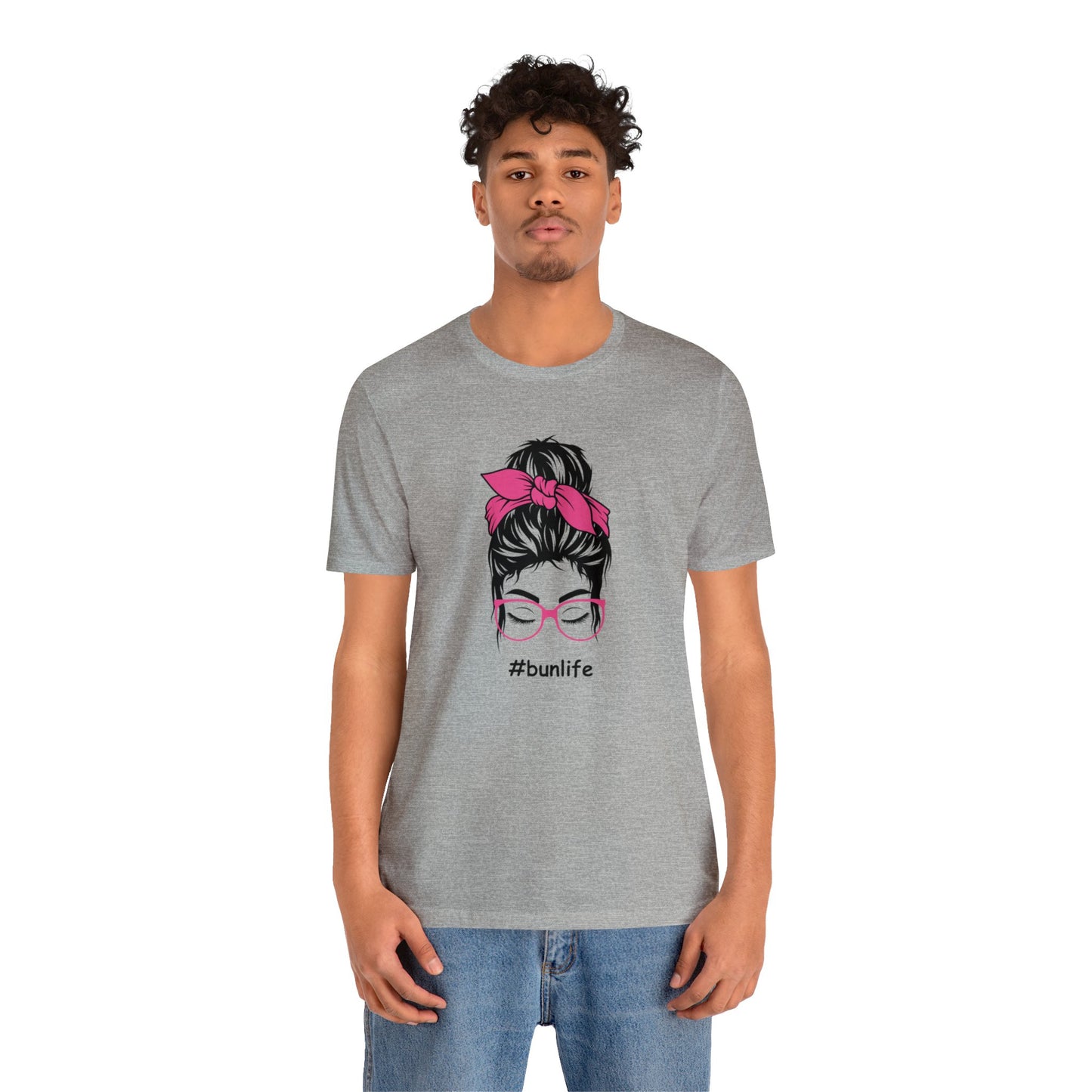 bunlife w/glasses Unisex Jersey Tee