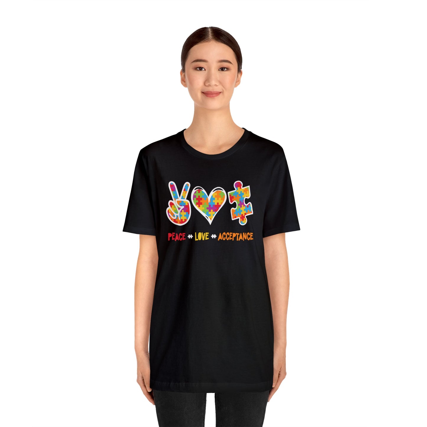 Peace, Love, Acceptance Unisex Jersey Tee