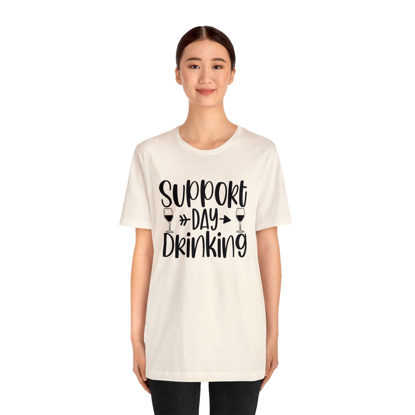 Support Day Drinking Unisex Jersey Tee