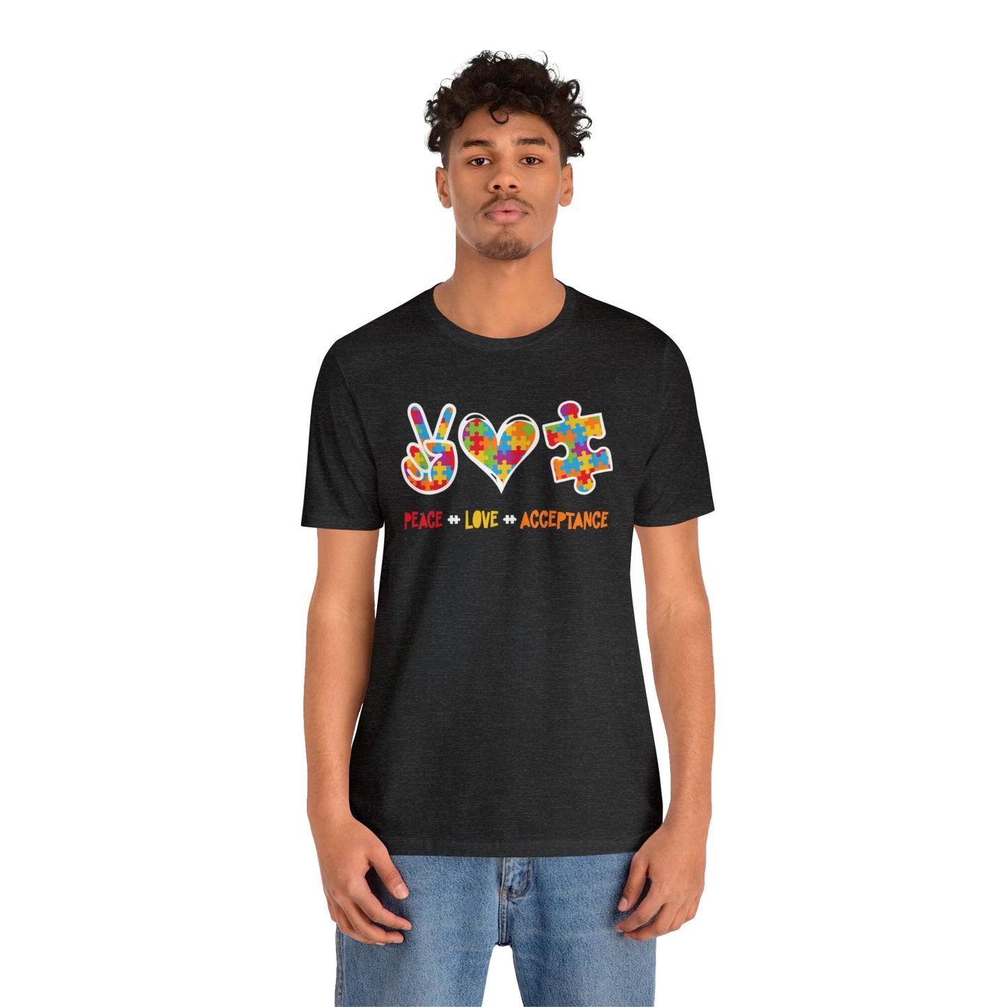 Peace, Love, Acceptance Unisex Jersey Tee