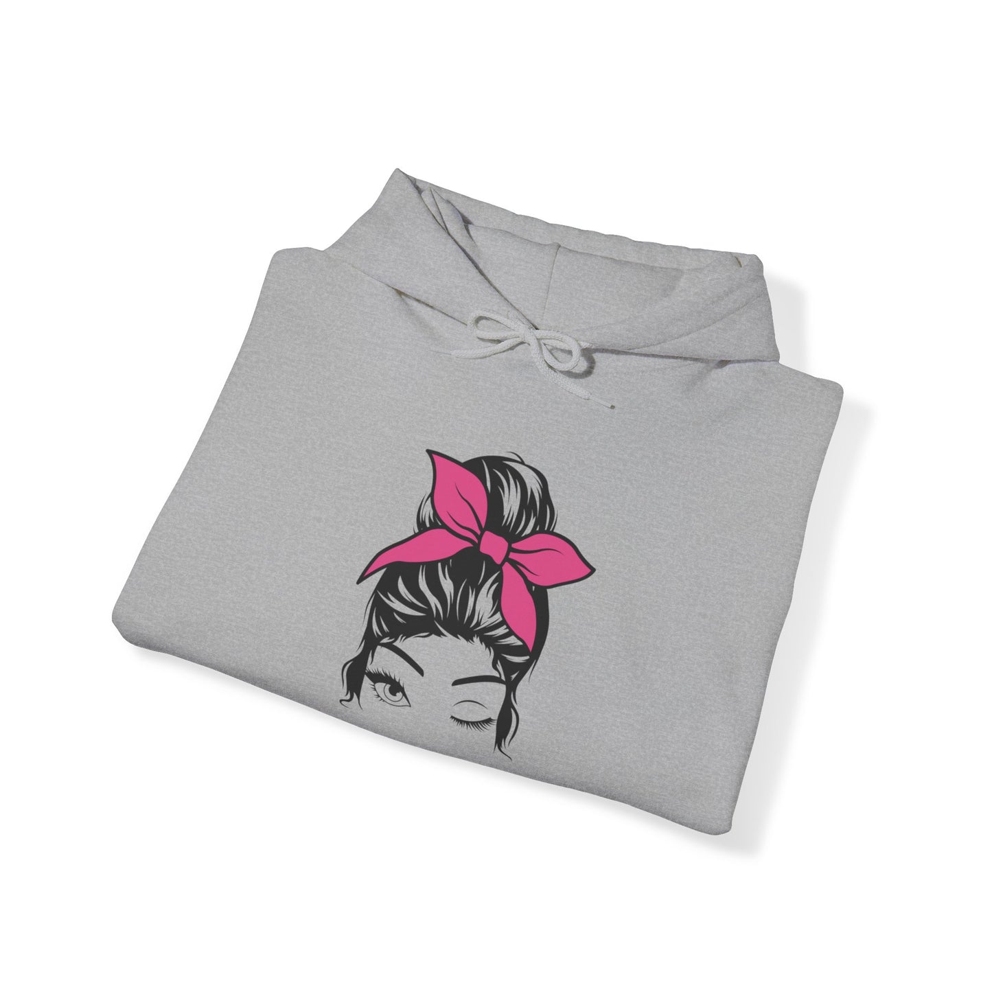 Messybun w/pinkbow Blend™ Hooded Sweatshirt