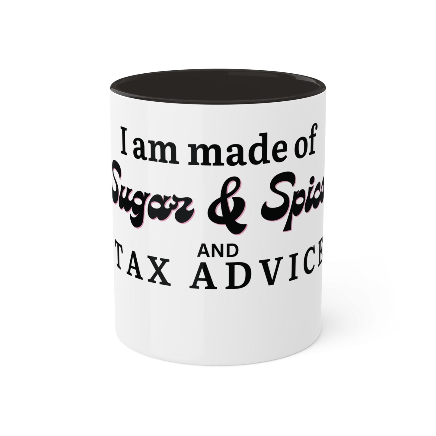 Sugar & Spice Tax Advice, Custom Personalized Mug