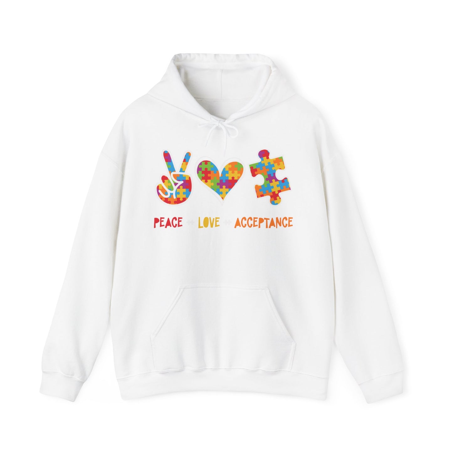 Peace Love Acceptance Heavy Blend™ Hooded Sweatshirt