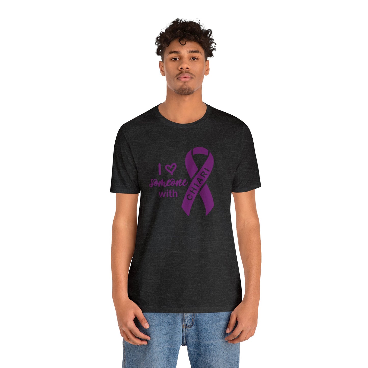 I love someone w/Chiari Unisex Jersey Tee