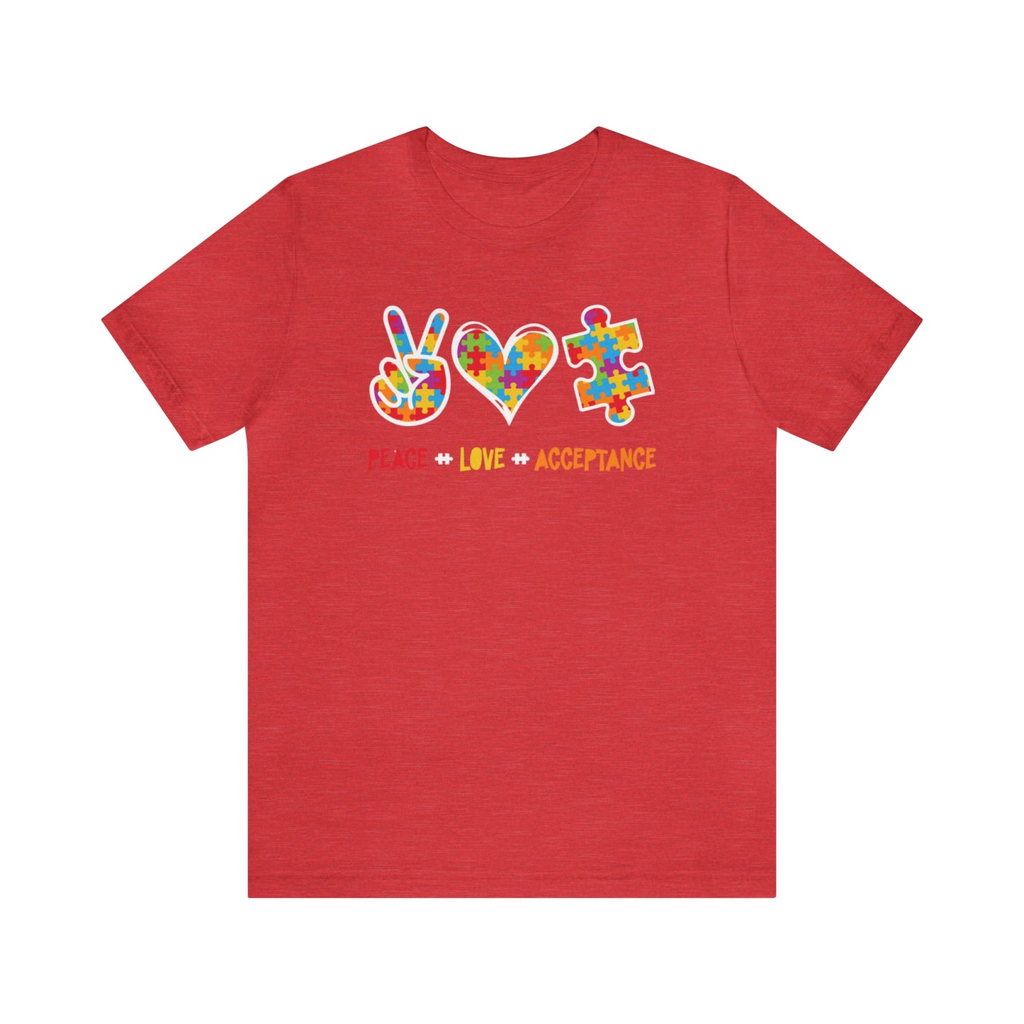 Peace, Love, Acceptance Unisex Jersey Tee