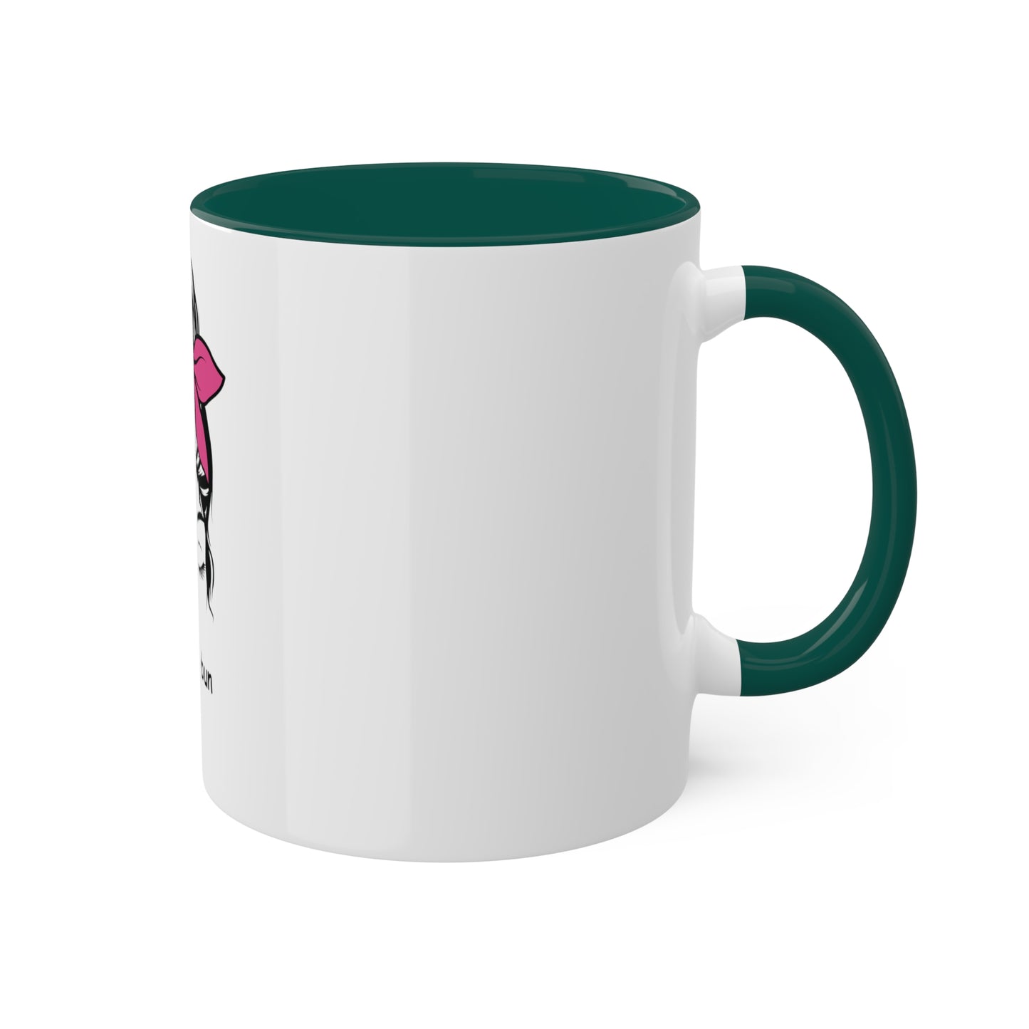 Messybun w/pink bow Custom Personalized Mug