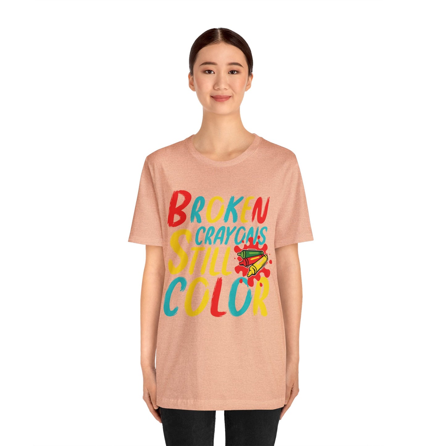 Broken Crayons still Color Unisex Jersey Tee