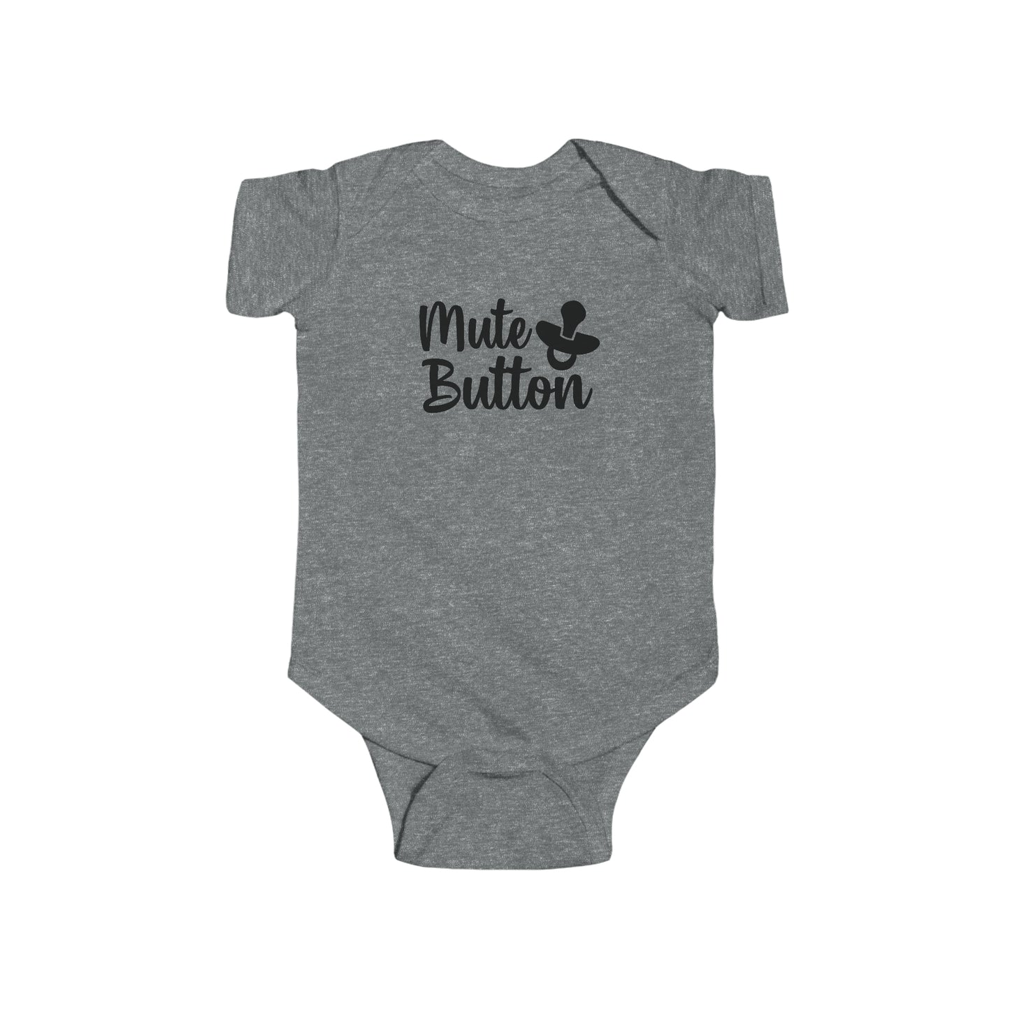 Mute Button Infant Jersey Bodysuit Onesie