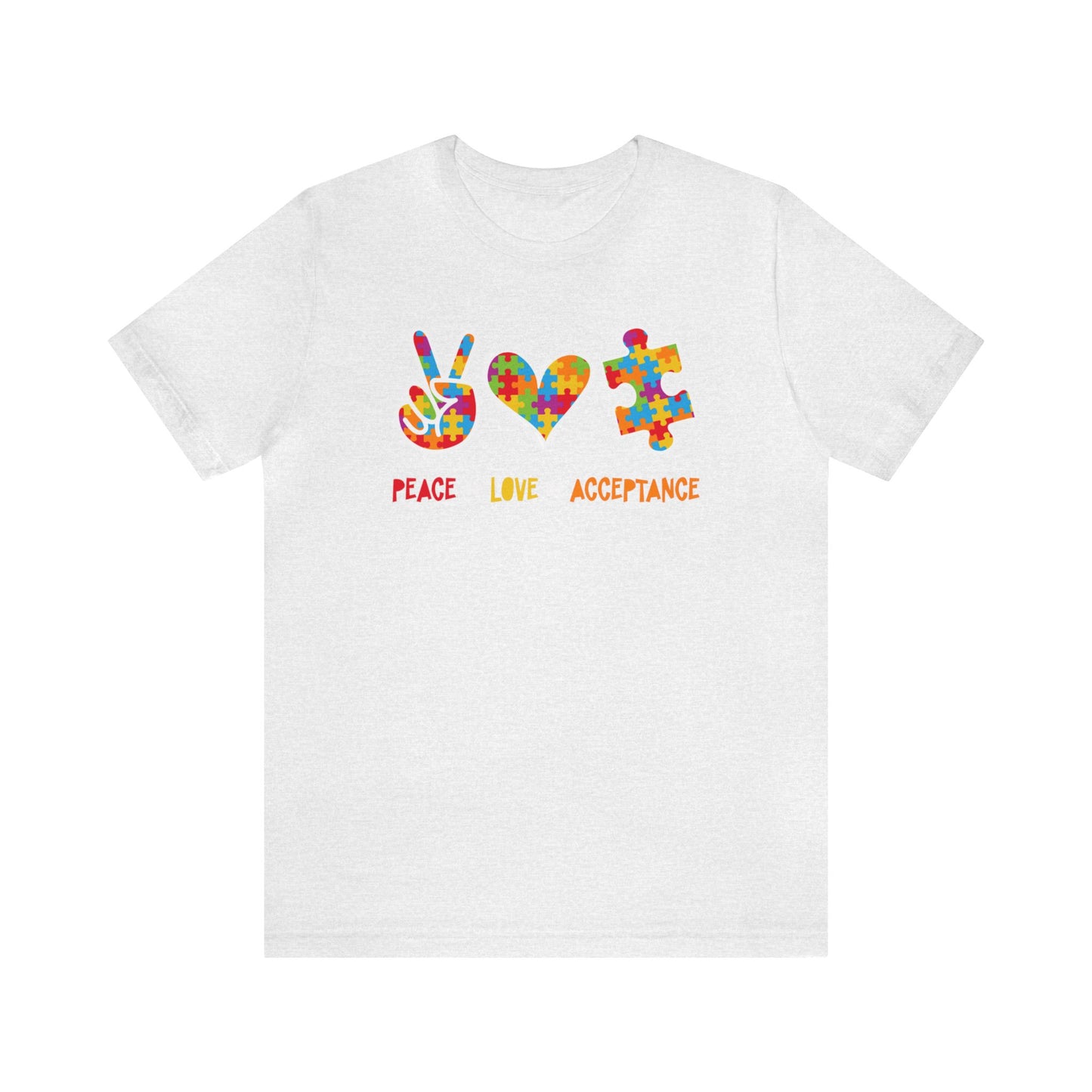 Peace, Love, Acceptance Unisex Jersey Tee