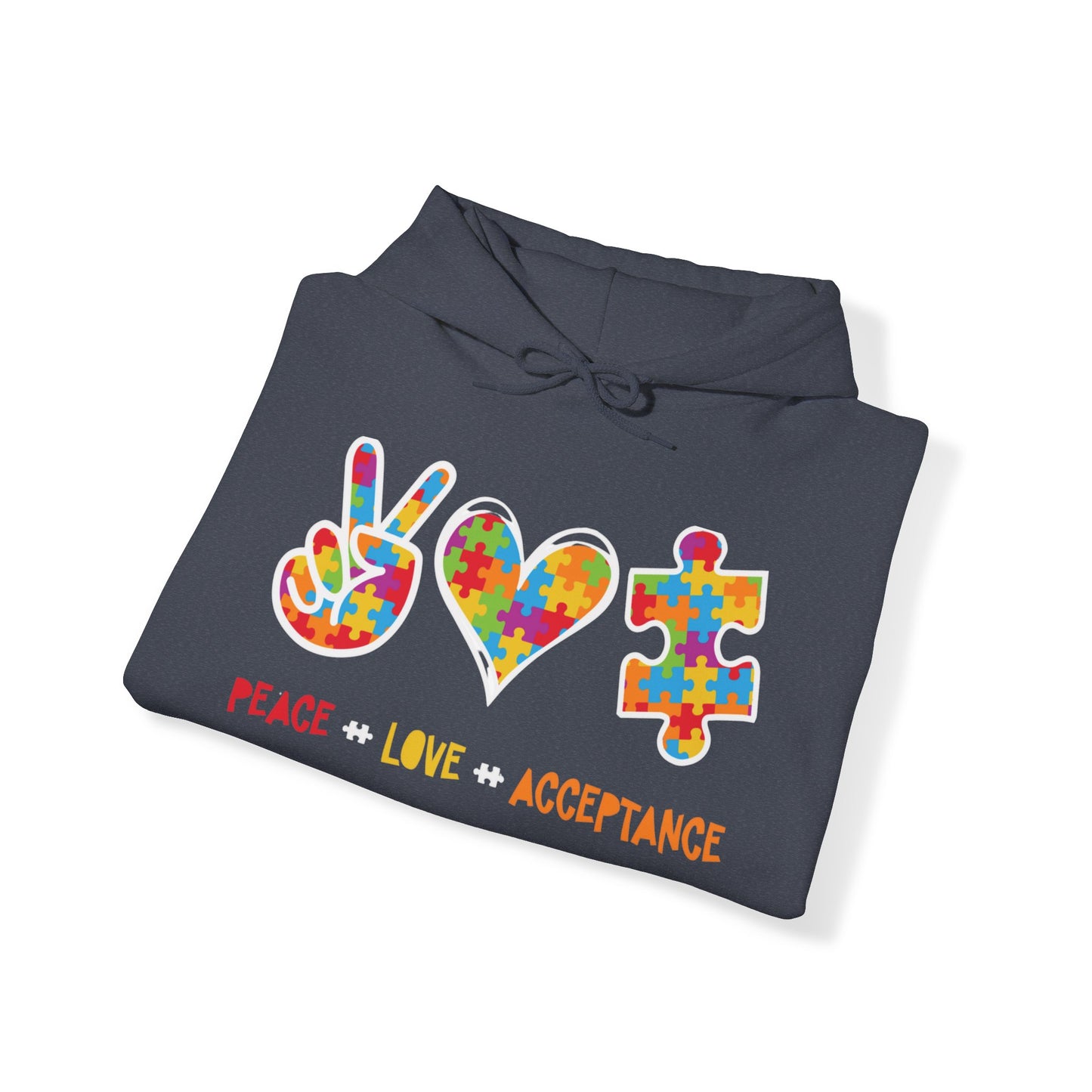 Peace Love Acceptance Heavy Blend™ Hooded Sweatshirt