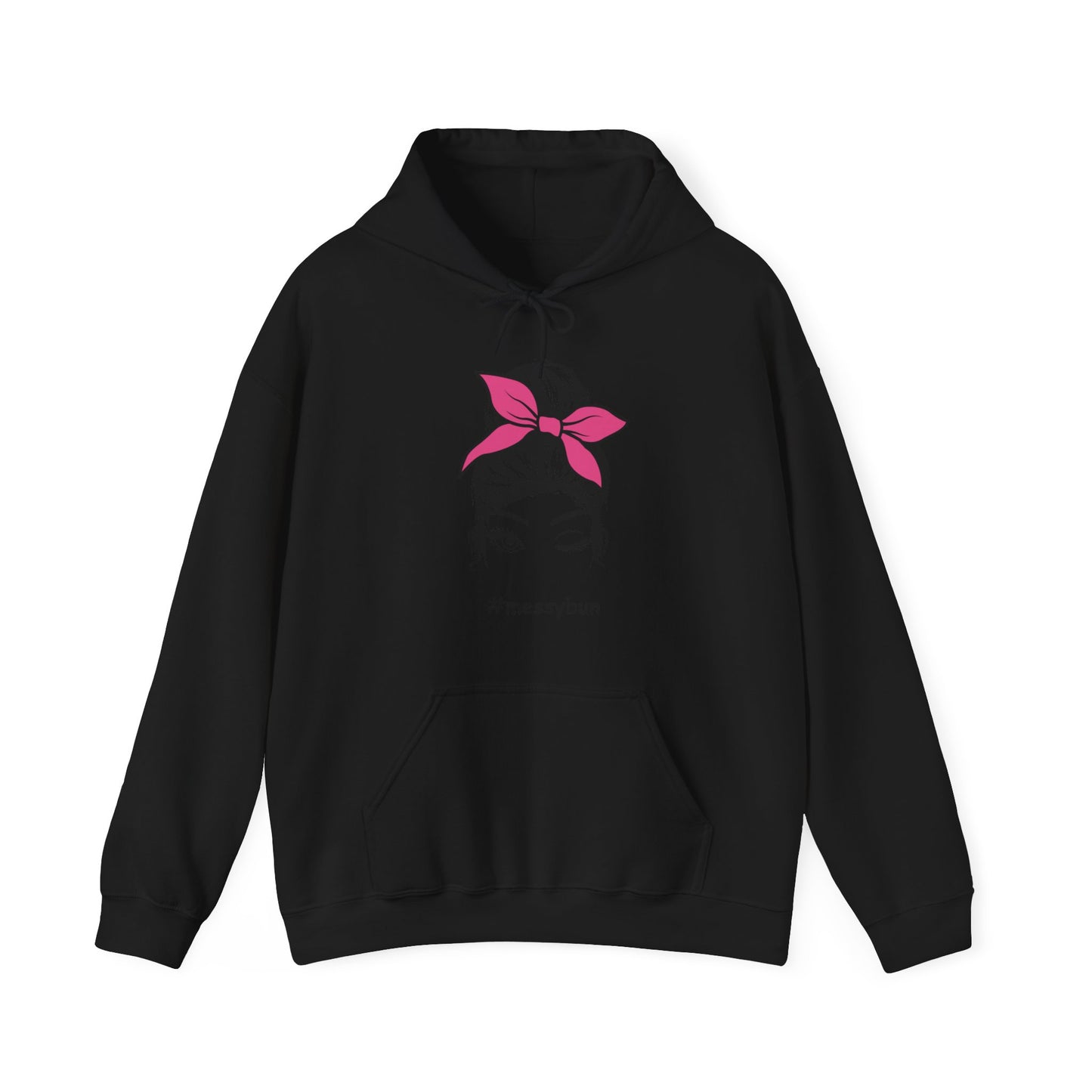 Messybun w/pink bow Blend™ Hooded Sweatshirt