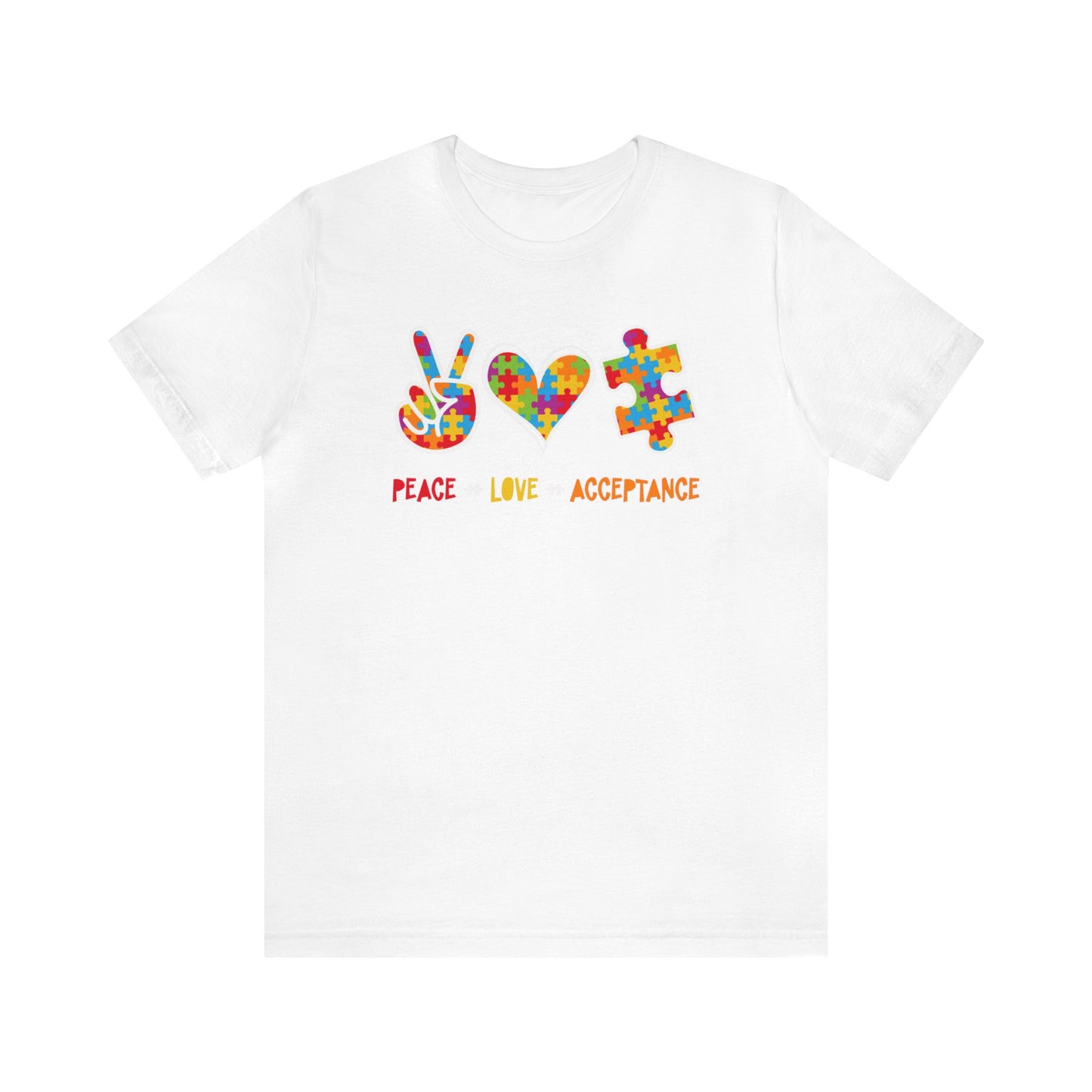 Peace, Love, Acceptance Unisex Jersey Tee