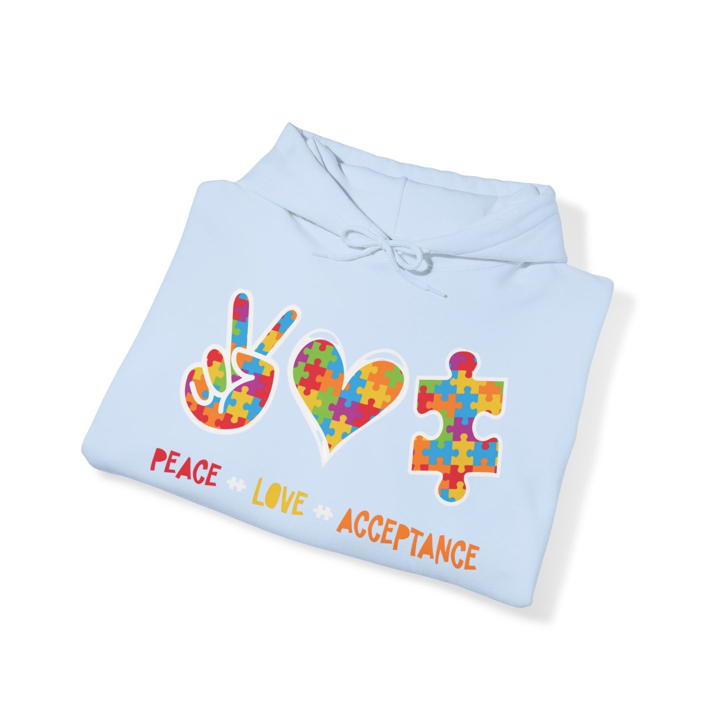 Peace Love Acceptance Heavy Blend™ Hooded Sweatshirt