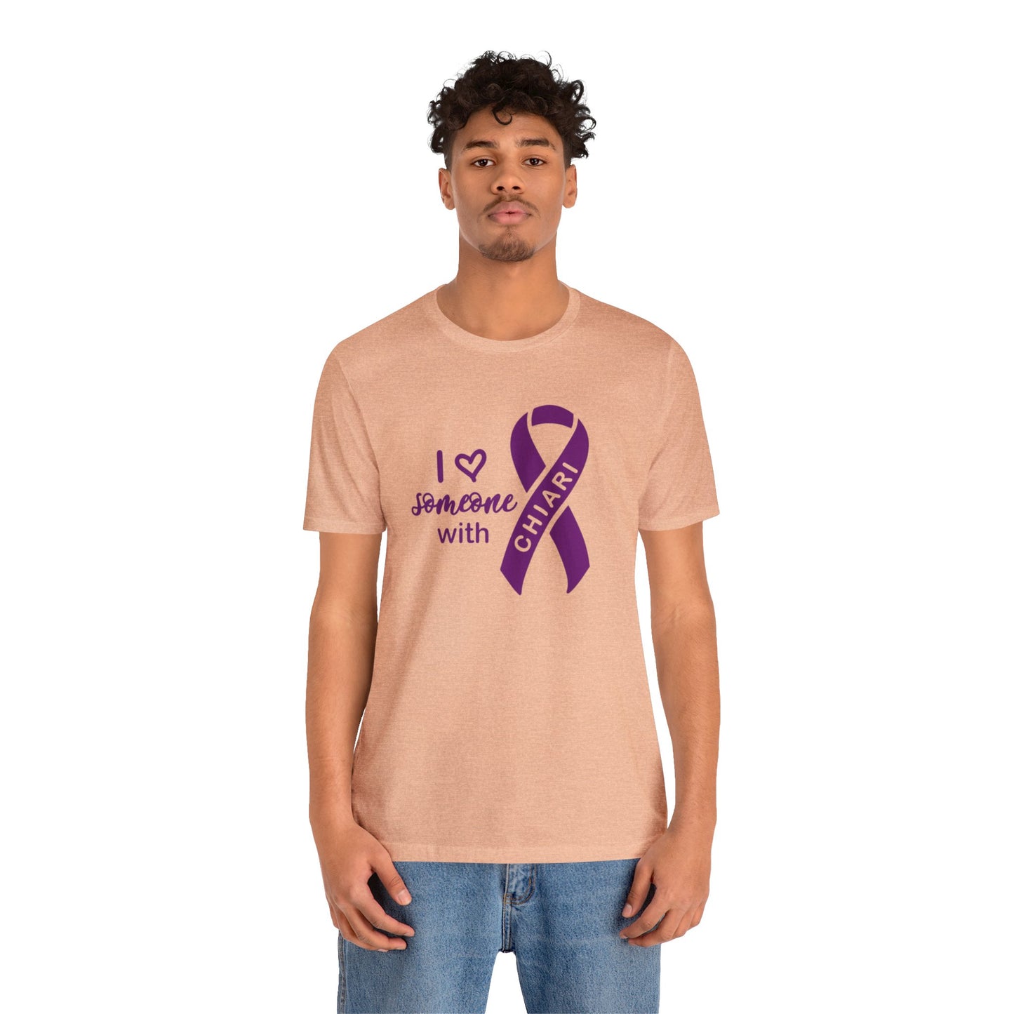 I love someone w/Chiari Unisex Jersey Tee