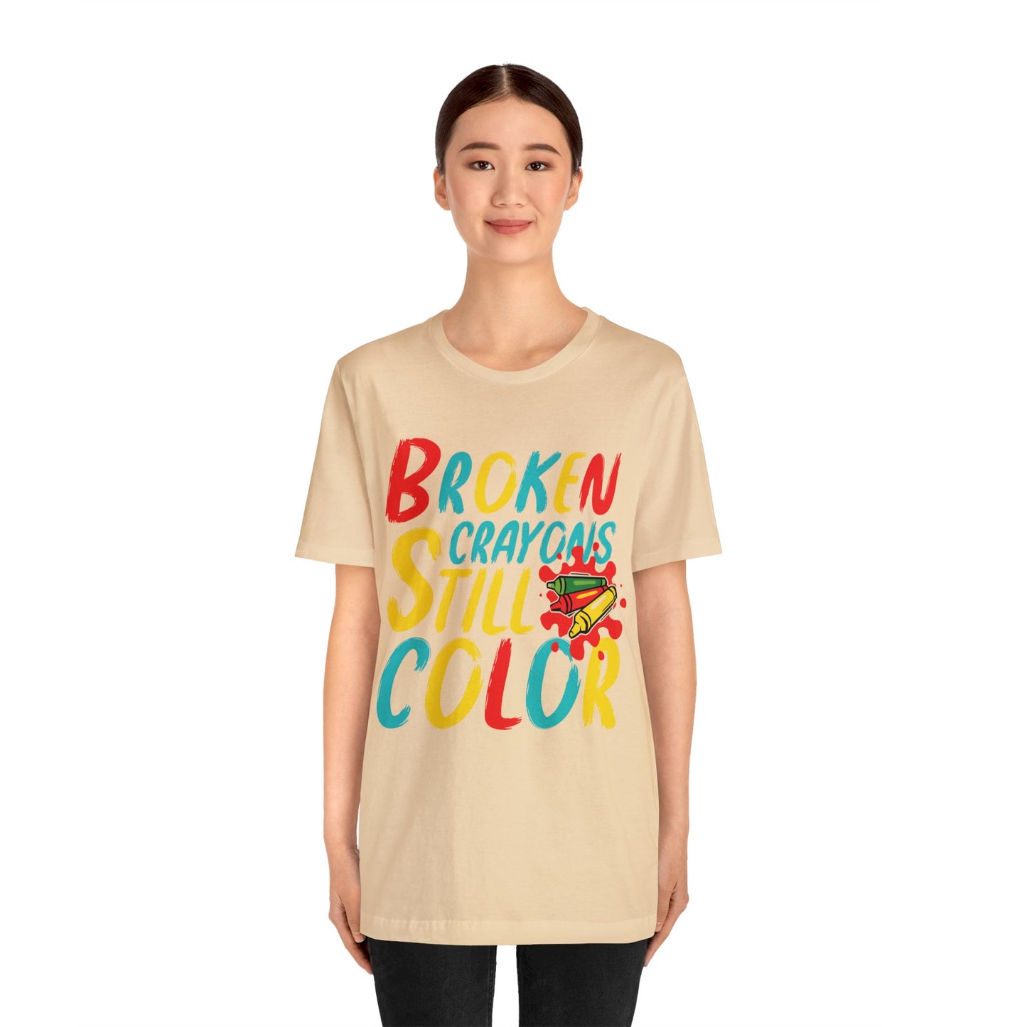 Broken Crayons still Color Unisex Jersey Tee