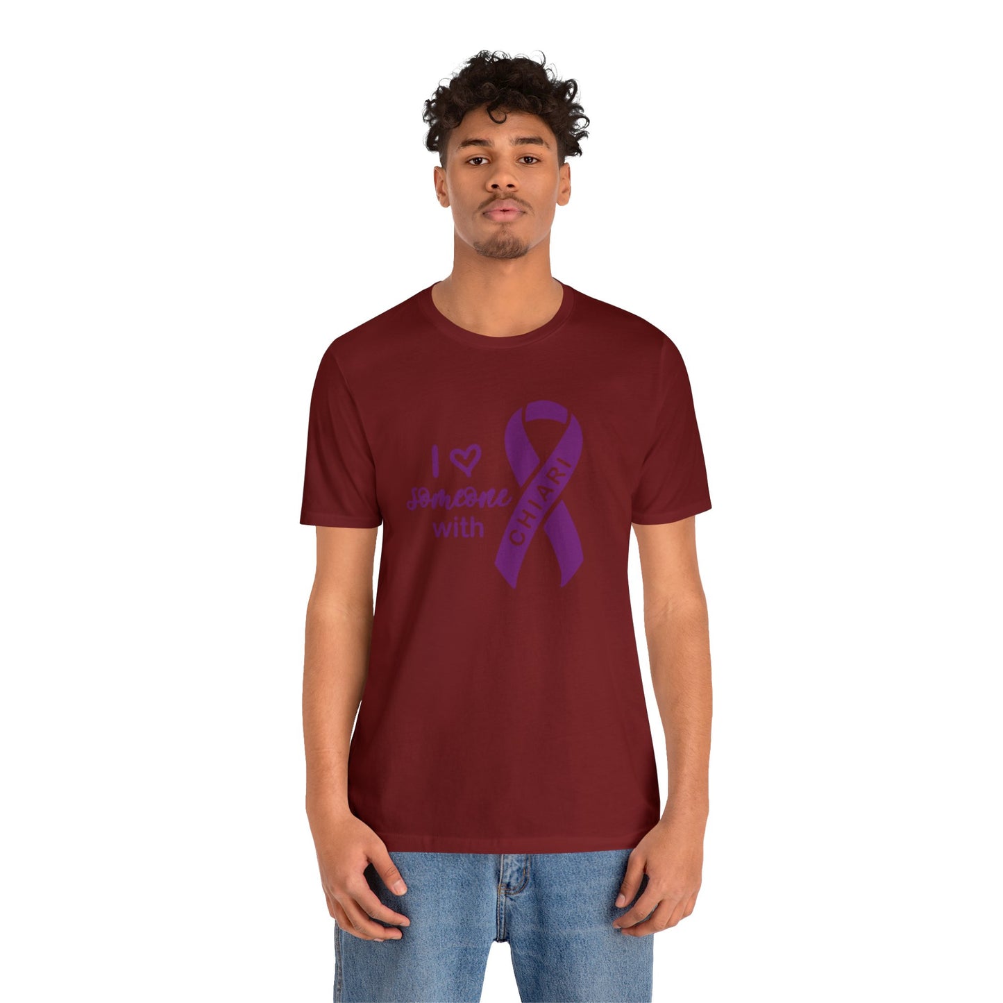 I love someone w/Chiari Unisex Jersey Tee