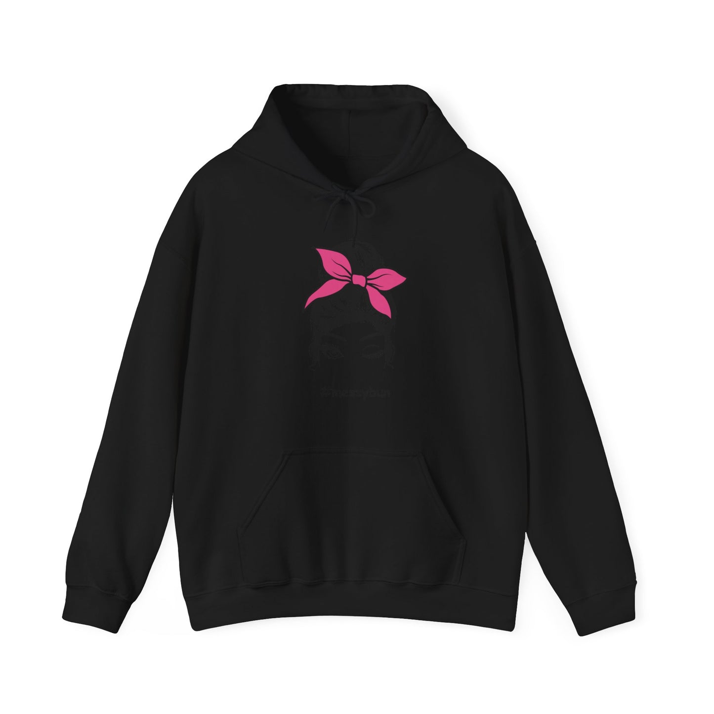 Messybun w/pinkbow Blend™ Hooded Sweatshirt