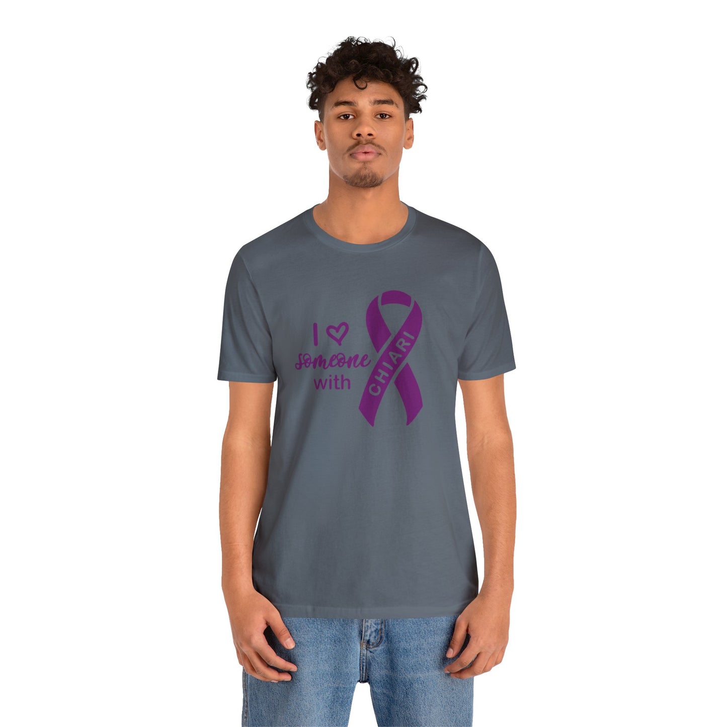 I love someone w/Chiari Unisex Jersey Tee