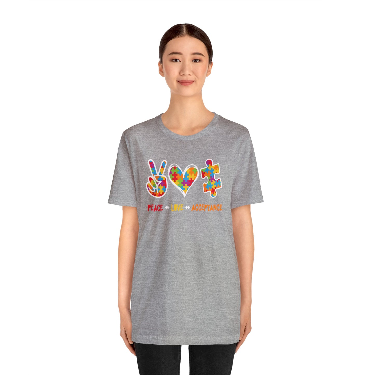 Peace, Love, Acceptance Unisex Jersey Tee