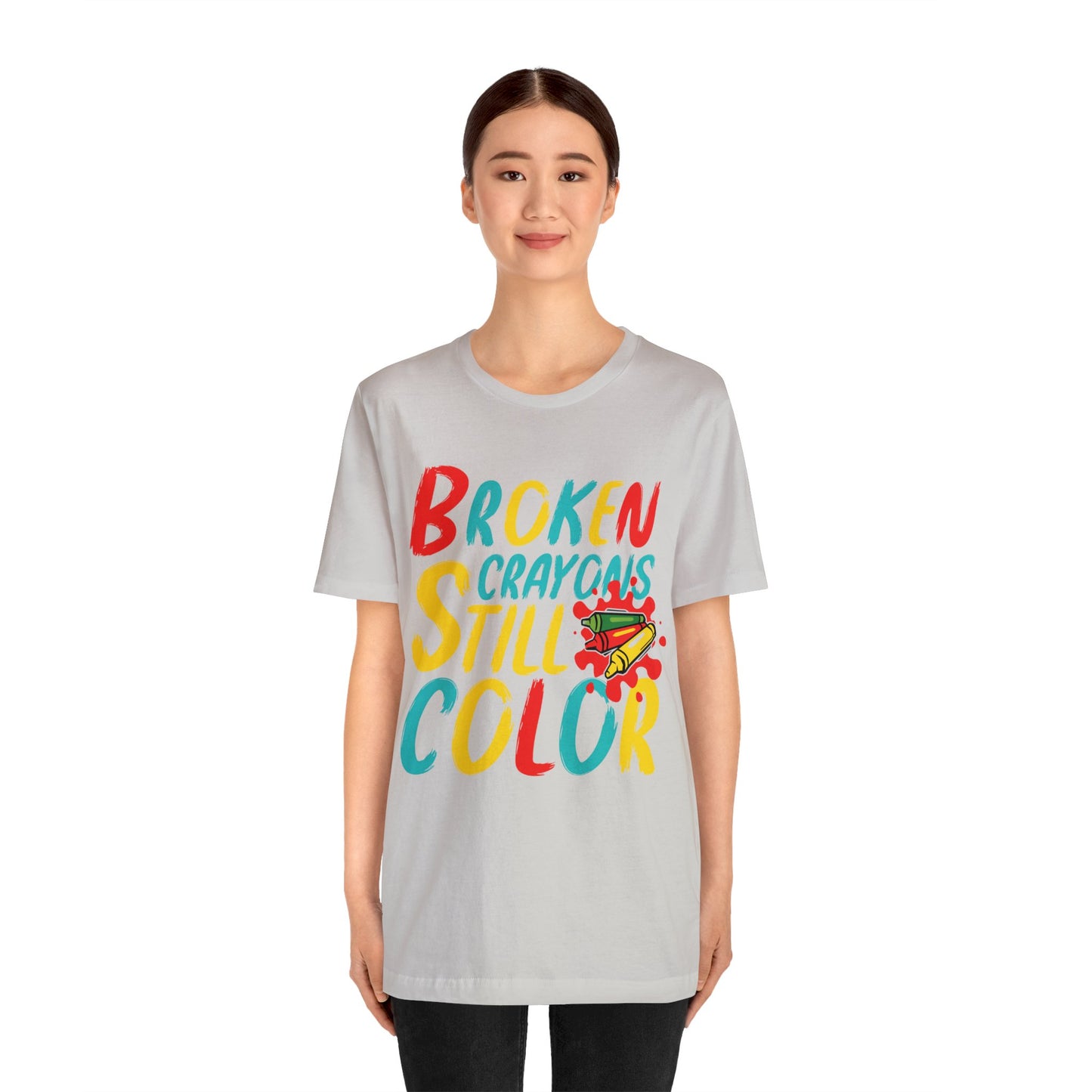 Broken Crayons still Color Unisex Jersey Tee