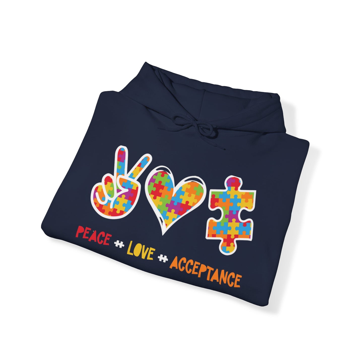 Peace Love Acceptance Heavy Blend™ Hooded Sweatshirt