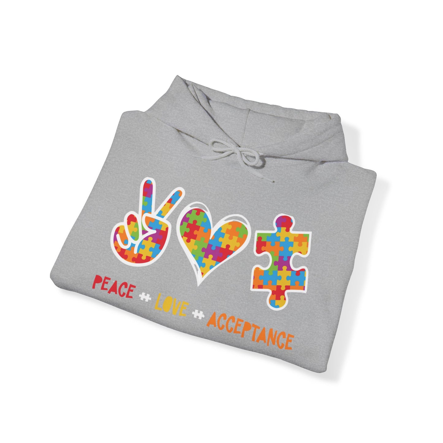 Peace Love Acceptance Heavy Blend™ Hooded Sweatshirt