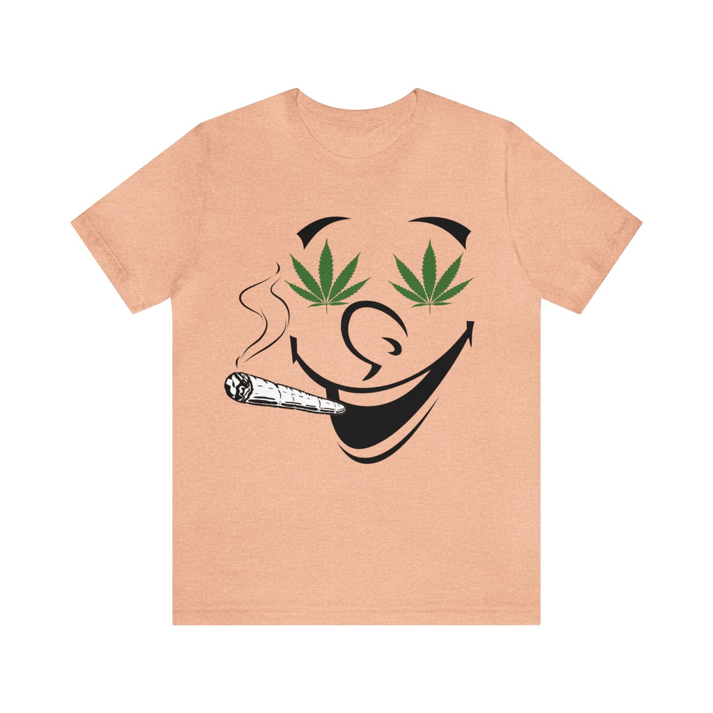 Smiling Smoking Cannibas Unisex Jersey Tee