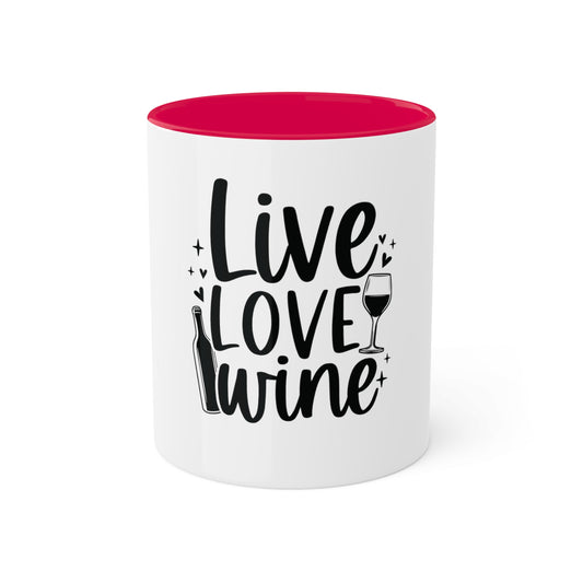 Live Love Wine Custom Personalized Mug