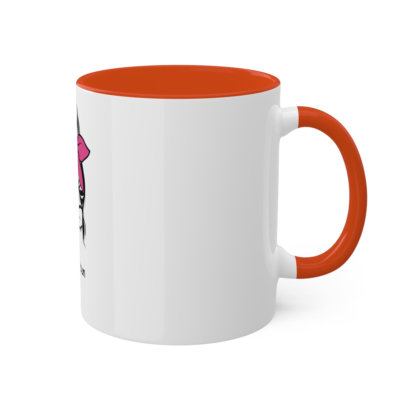 Messybun w/pink bow Custom Personalized Mug